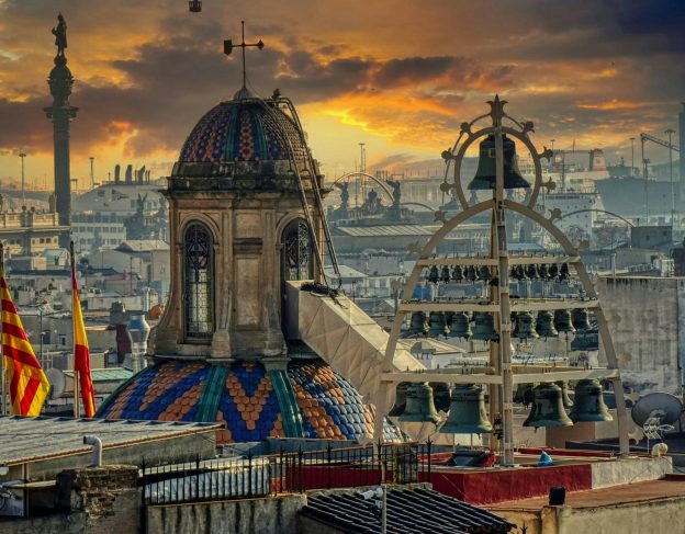 Rooftop veiw of a Spanish City